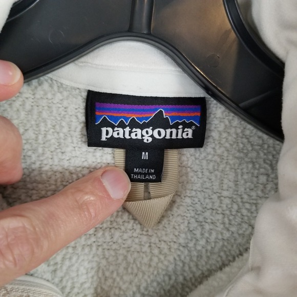 Patagonia Womens Better Sweater 1/4 Zip Fleece Pullover Light Grey Medium - Picture 3 of 7